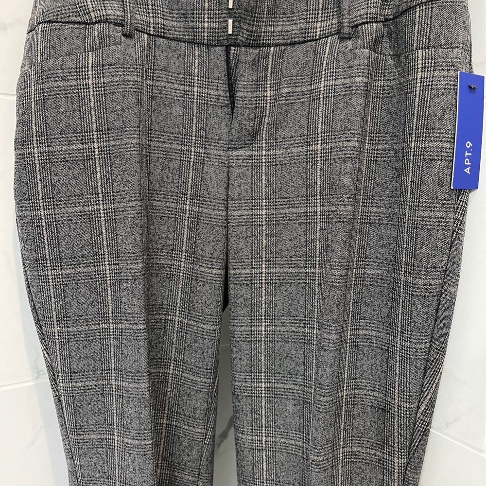 Apt. 9 Women's Boot Cut Plaid Pants NWT